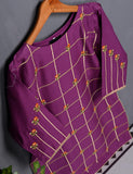 Cotton Embroidered Kurti - Exotic Web (T20-013-Purple)