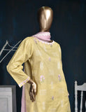 3 Pc Printed and Embroidered Cotton Dress with Embroidered Chiffon Dupatta - Eyebrow (CE-2A-Lemon)