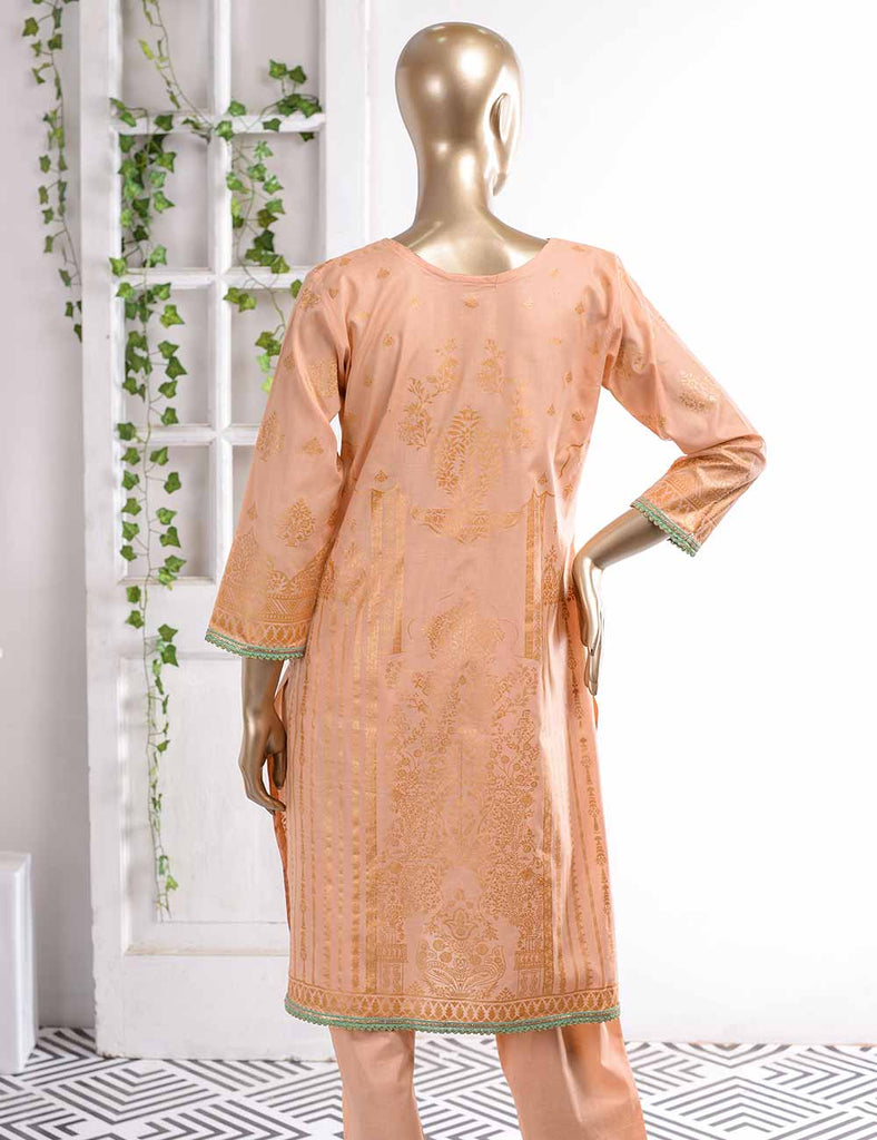 FM-1A - Ethnic Tales | 3 Pc Unstitched Gold Printed Lawn Dress