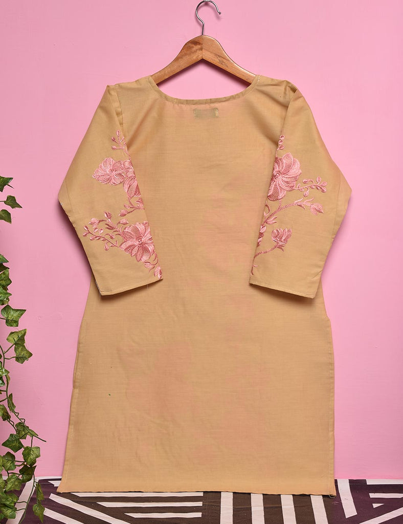 Cotton Embroidered Stitched Kurti - Fleur D'hibiscus (TS-016A-Skin)