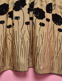Sequence Embroidered Cotton Net Stitched Kurti- Foliage (T20-053B-SkinBlack)