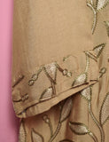 Sequence Embroidered Cotton Net Stitched Kurti- Foliage (T20-053B-SkinBlack)