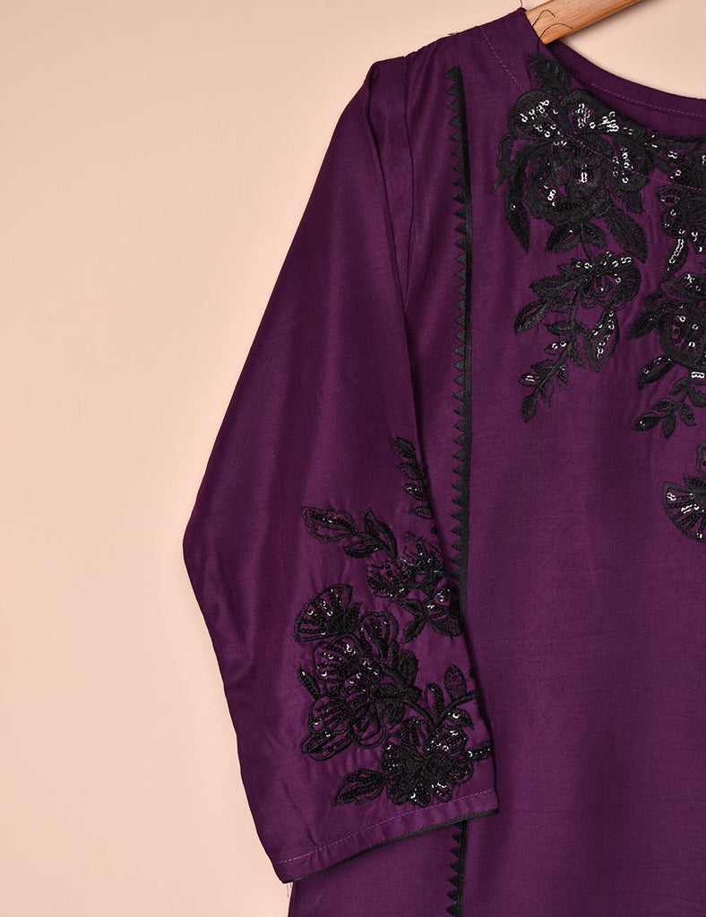 Tehwaar Winter Linen Embroidered Stitched Kurti - Foliage (TW-05E-Magenta)