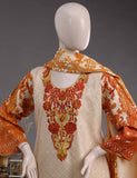 GK-1A - Metallic Flora  |  Unstitched Printed & Embroidered Khaddar Dress
