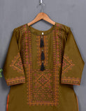 Cotton Embroidered Kurti - Insignia (T20-019-Dusty)