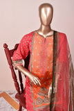 3 Pc Unstitched Embroidered Lawn Dress with Chiffon Printed Dupatta - Classical Shades (JEL-01A)