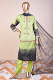 3 Pc Unstitched Embroidered Lawn Dress with Chiffon Printed Dupatta - Eccentric Ripples (JEL-03)