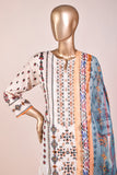 3 Pc Unstitched Embroidered Lawn Dress with Chiffon Printed Dupatta - Folklore (JEL-05)