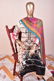 3 Pc Unstitched Embroidered Lawn Dress with Chiffon Printed Dupatta - Royalia (JEL-04)