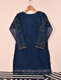 Organza Embroidered Stitched Kurti - Jasmine Creeper (T20-062B-Blue)