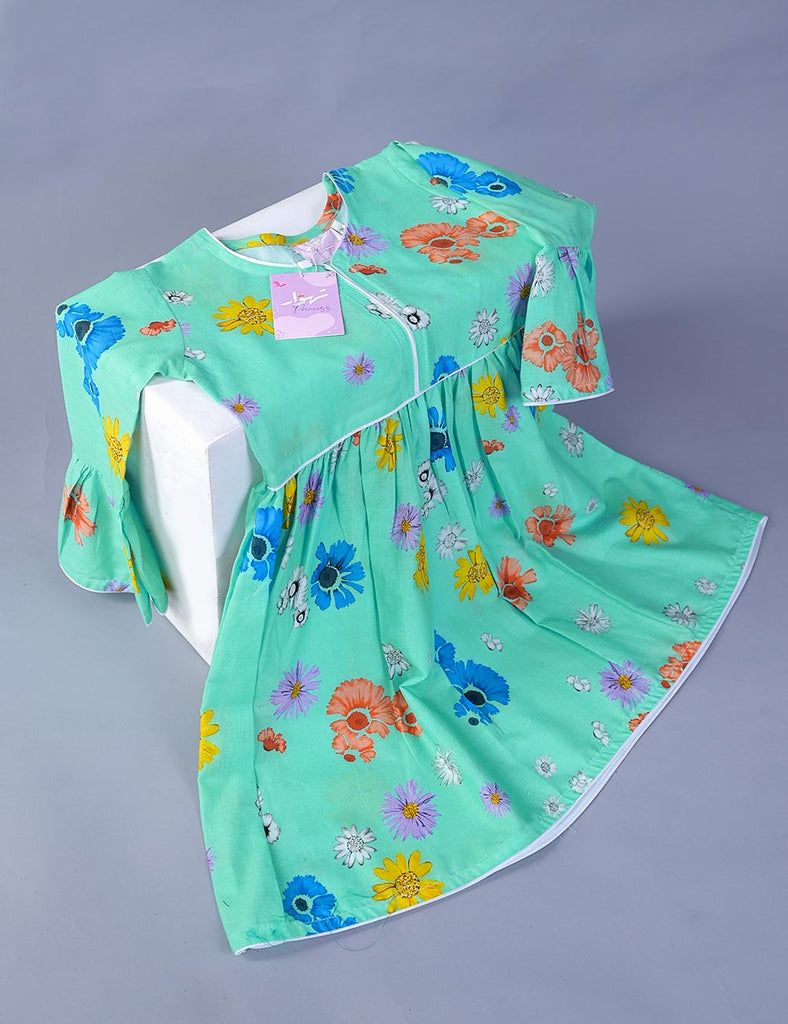 Kids Lawn Printed Stitched Frock - (KOS-01)