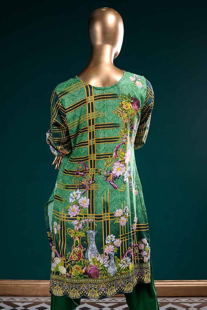 LL-2B - Floral Twist  |  Unstitched Printed & Embroidered Linen Dress