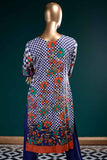 LL-4B - Chequered Mix  |  Unstitched Printed & Embroidered Linen Dress