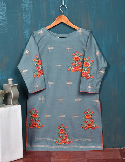 Cotton Embroidered Kurti - Luminous Dawn (T20-025A-Carolina)