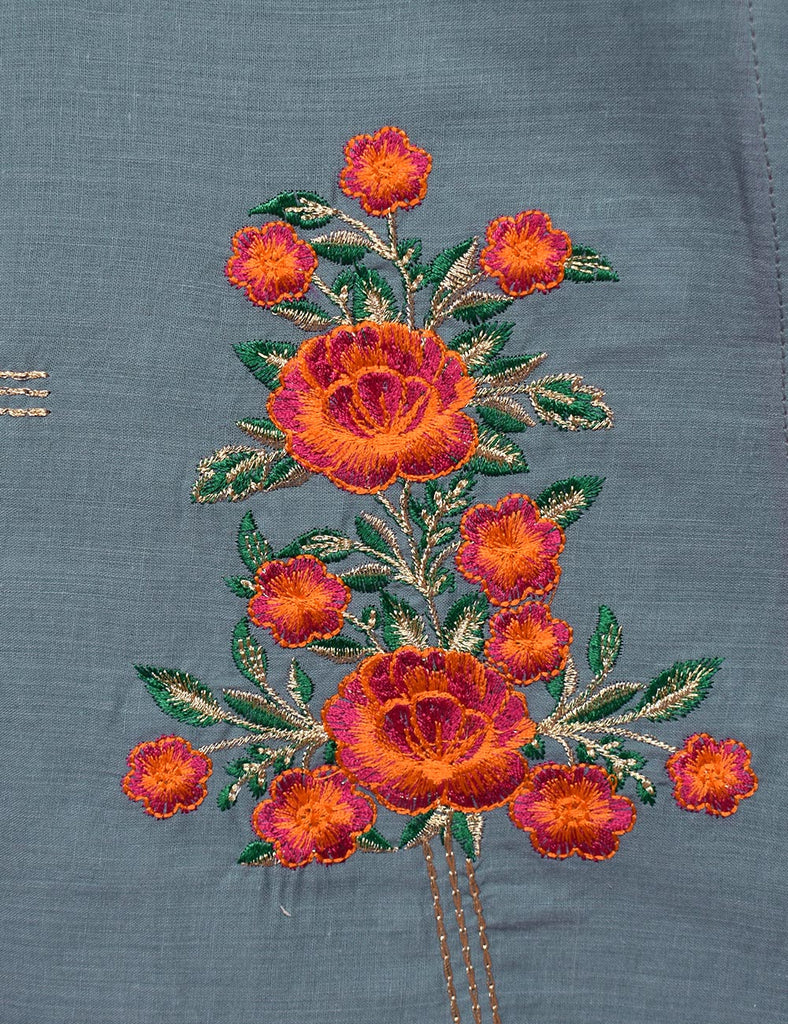 Cotton Embroidered Kurti - Luminous Dawn (T20-025A-Carolina)