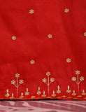 Cotton Embroidered Stitched Kurti - Luminous Galaxy (TS-017C-Red)