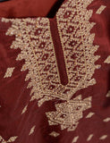 Khaddi Cotton Embroidered Kurti - Lunar Eclipse (TIE-04-Maroon)