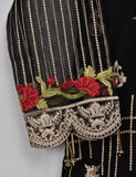 Organza Embroidered Stitched Kurti - Midnight Glory (TIE-11-Black)