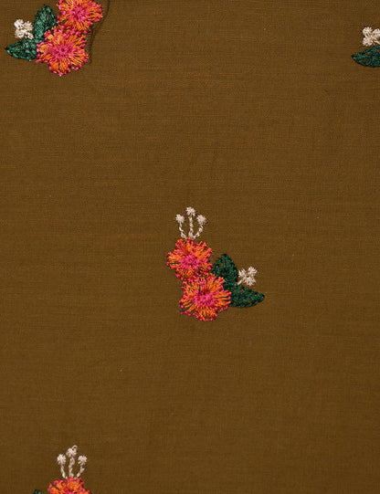 Cotton Embroidered Stitched Kurti - Moonstone (T20-049A-Mustard)