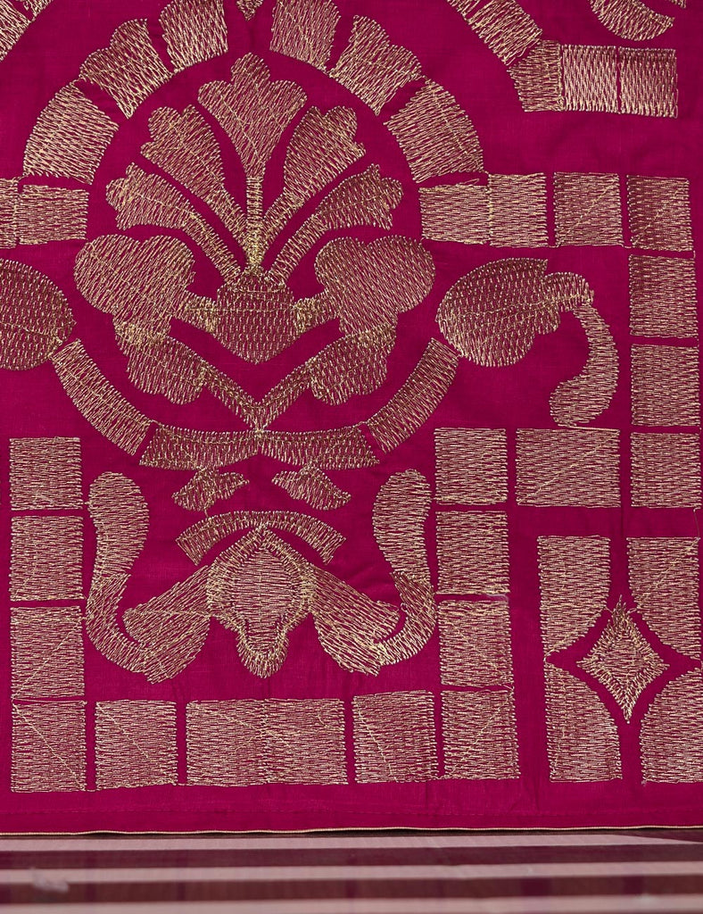 Cotton Embroidered Stitched Kurti - Nemesis (T20-057B-Fuchsia)