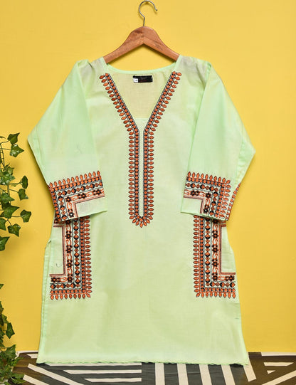 Cotton Embroidered Stitched Kurti - Outlandish (TS-011B-LightGreen)