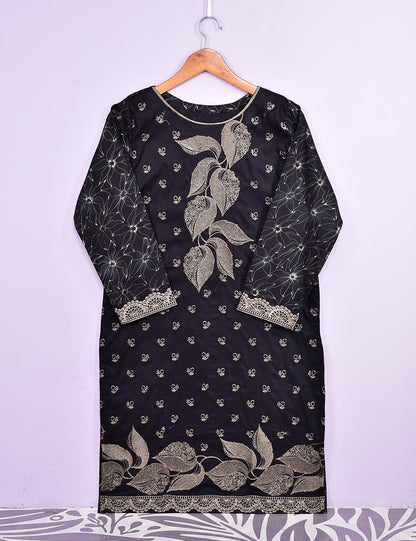 Cotton Printed and Embroidered Kurti - Blazzing (P-265-19-Black)