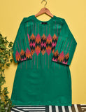 Cotton Embroidered Stitched Kurti - Peruvian Lily (TS-001A-Green)