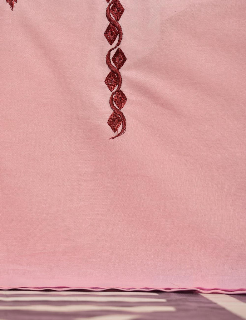Cotton Embroidered Stitched Kurti - Phoenix (TS-013A-Pink)