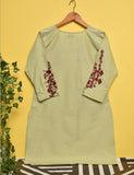 Cotton Embroidered Stitched Kurti - Phoenix (TS-013B-Green)