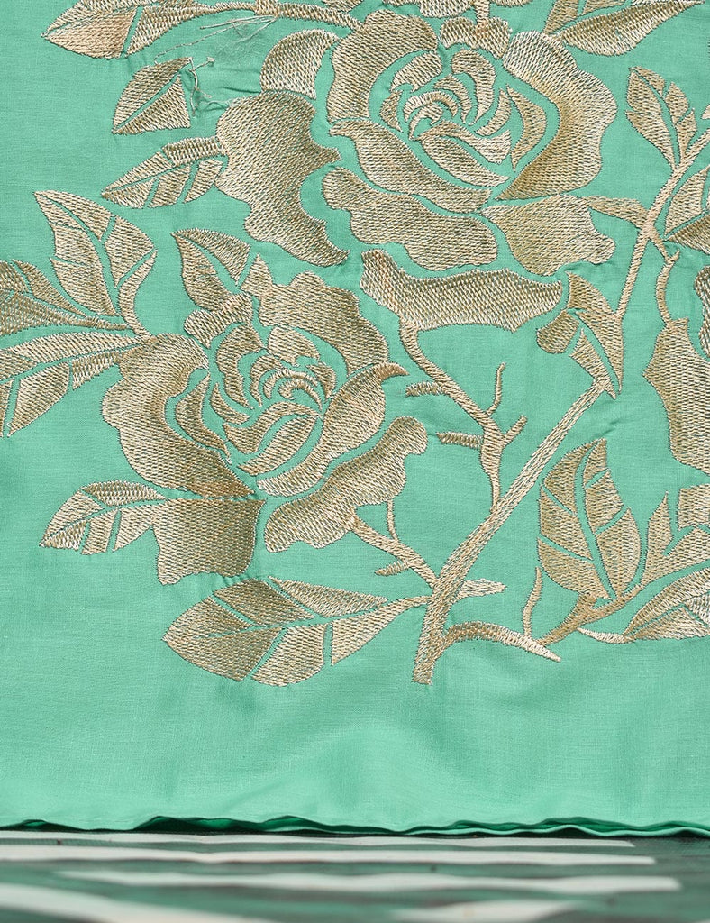 Cotton Embroidered Stitched Kurti - Rosa (TS-009B-SkyBlue)