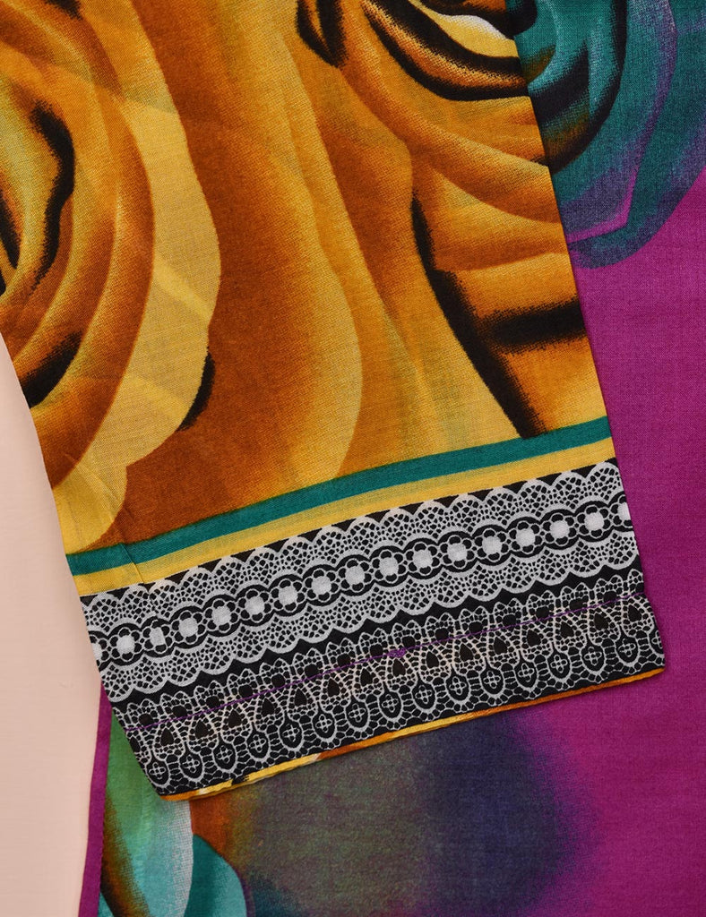 Lawn Digital Printed Stitched Kurti - Roseate Love (T20-051B-MultiPink)