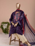 3 Pc Unstitched Lawn Embroidered Dress with Chiffon Dupatta - Seven Heavens (EC-5B)