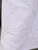 Super Quality Polyester Cotton Embroidered Stitched Trouser - (STC-01D-White)