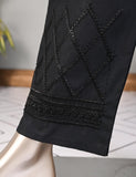 Super Quality Polyester Cotton Embroidered Stitched Trouser - (STC-02A-Black)