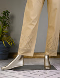 Super Quality Polyester Cotton Embroidered Stitched Trouser - (STC-02C-Skin)