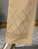Super Quality Polyester Cotton Embroidered Stitched Trouser - (STC-02C-Skin)