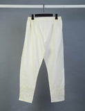 Super Quality Polyester Cotton Embroidered Stitched Trouser - (STC-03A-Cream)