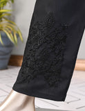 Super Quality Polyester Cotton Embroidered Stitched Trouser - (STC-03B-Black)