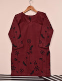 Cotton Embroidered Stitched Kurti - Seedhead (T20-058A-Maroon)