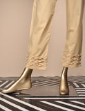 Ready To Wear Cotton Trouser With Stylish Pearls - Snowy Mood (CT-9-Skin)