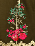 Cotton Embroidered Kurti - Springfield (T20-024-DarkMehendi)