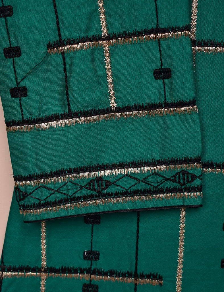 Cotton Embroidered Stitched Kurti - Stria (T20-047B-Turquoise)