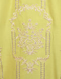 Cotton Embroidered Stitched Kurti - Sunflower (T20-063-Yellow)