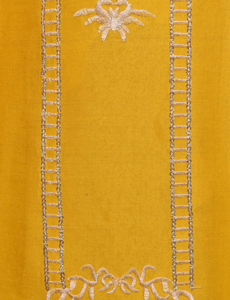 Tehwaar Winter Linen Embroidered Stitched Kurti - Sunflower (TW-01A-Yellow)
