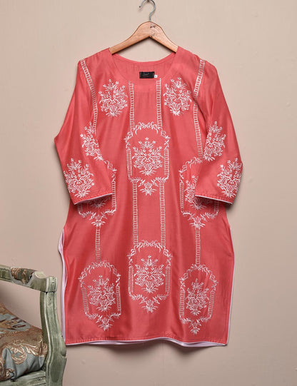Tehwaar Winter Linen Embroidered Stitched Kurti - Sunflower (TW-01B-Pink)