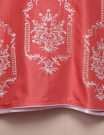 Tehwaar Winter Linen Embroidered Stitched Kurti - Sunflower (TW-01B-Pink)
