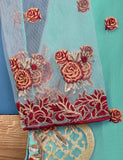 Chiffon Embroidered Stitched Kurti - Somber Aura(TIE-18-SeaGreen)