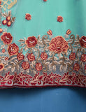 Chiffon Embroidered Stitched Kurti - Somber Aura(TIE-18-SeaGreen)
