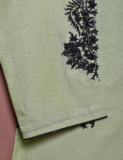 Cotton Embroidered Stitched Kurti - Camellia (TS-031A-Green)