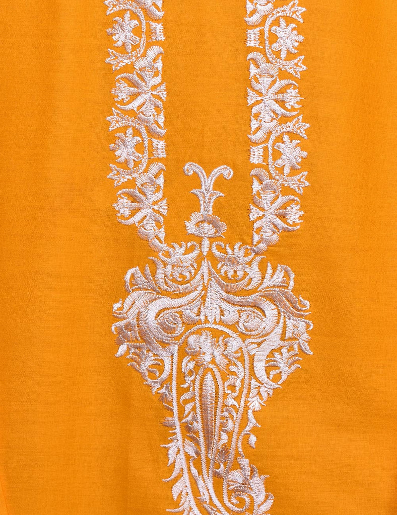Cotton Embroidered Stitched Kurti - Camellia (TS-031B-Yellow)